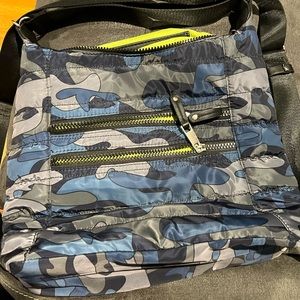 Blue camo bag